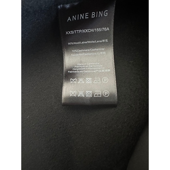 ANINE BING Quinn Blazer Black Cashmere Blend - Women's XXS - MSRP $650 - Picture 13 of 15